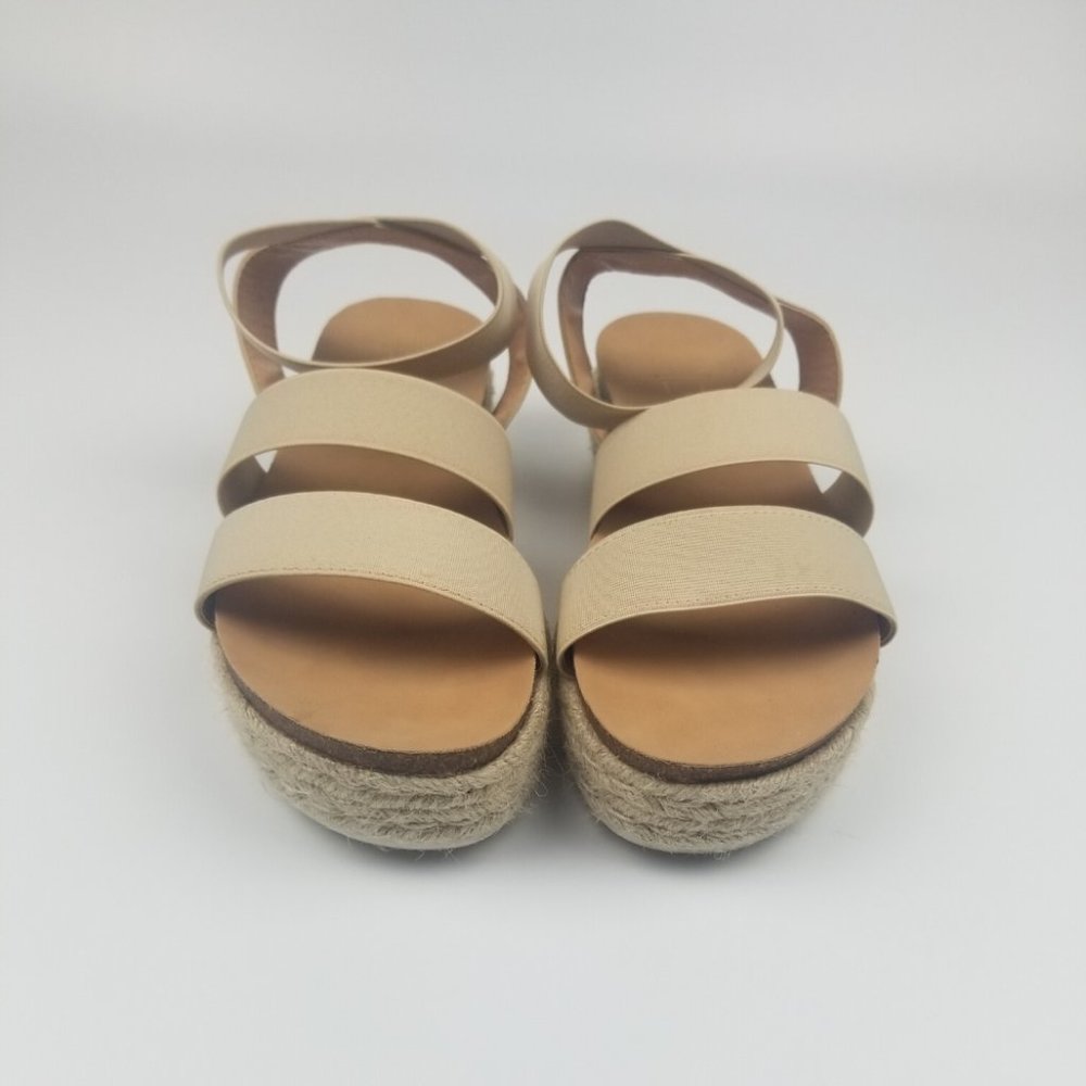 Beige Espadrille Platform Gladiator Sandal {Yoki} - Picture 3 of 4
